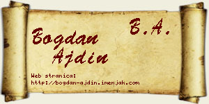 Bogdan Ajdin vizit kartica